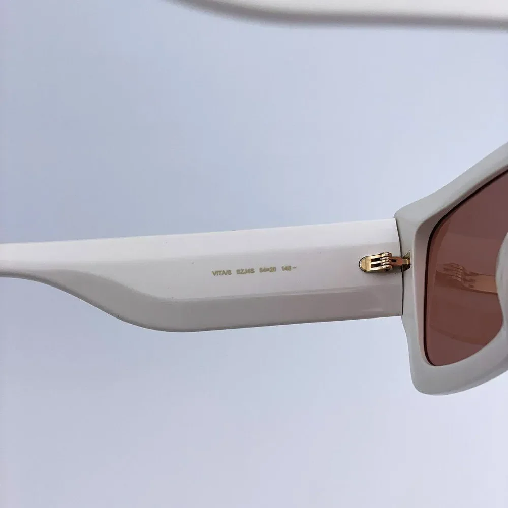 🔥 Jimmy Choo VITA/S SZJ Sunglasses Ivory Burgundy Rectangle Women